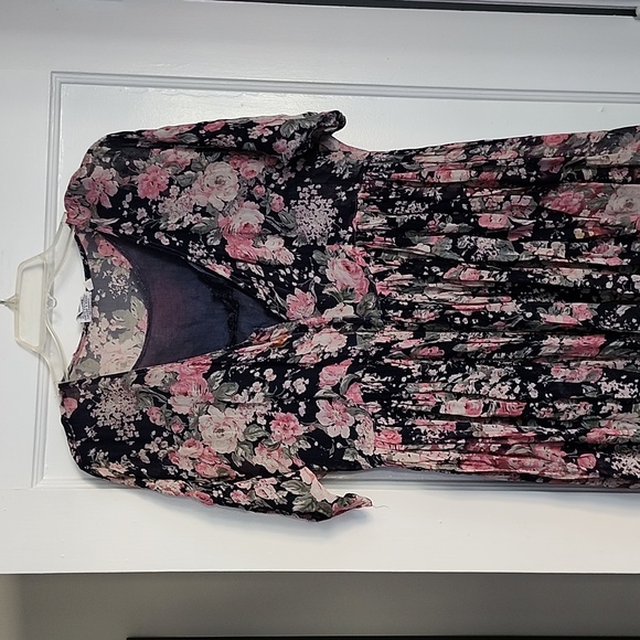 Papillon floral crinkle dress vintage from the 90s - Picture 2 of 14